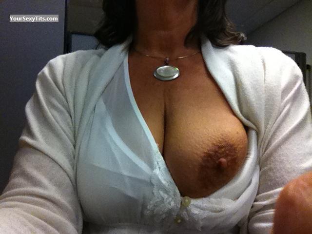 Tit Flash: My Big Tits By IPhone (Selfie) - Single Tit Flash From Cincy! from United States